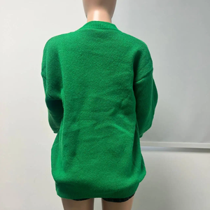 เสื้อคลุมคาร์ดิแกนไหมพรมถักสไตล์วินเทจสำหรับผู้หญิง ไซส์เดียว ผ้าฝ้าย ทรงโอเวอร์ไซส์ ระบายอากาศได้ดี เหมาะสำหรับฤดูหนาว สวมใส่สบายๆ แบบเดรสยาว - Product Image 1