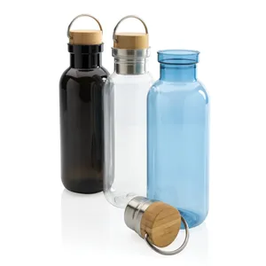 Bouteille RPET de 680 ml avec gadget en bambou RCS, vaisselle en plastique durable - Product Image 6
