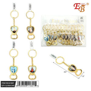 4,5 \ "Llavero de metal religioso Logotipo personalizado 300PCS 25DZ/CS Abridores de llavero de metal personalizados - Product Image 1