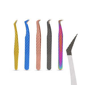 Extensions de cils à pointe pointue en acier inoxydable avec emballage personnalisé Pince à épiler Couleurs Plasma Outils d'application de faux cils - Product Image 5