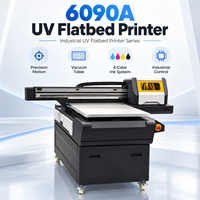 XINGCAIJET 6090A Printer UV Flatbed Otomatis XP600 Dual Head 6 Warna Tinta Meja Vakum Kontrol Industri