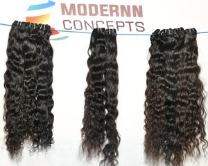 Ninguno Mechones ondulados procesados químicamente Cabello humano Color negro natural Extensiones de cabello humano indio sin procesar Temple - Product Image 6