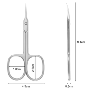 Tijera de uñas de belleza hecha a medida, tijeras de manicura para maquillaje con cuchillas afiladas curvas de acero inoxidable, Tijera para uñas de ANAAIF - Product Image 1