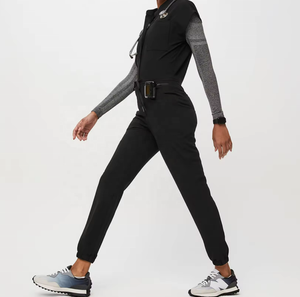 ชุดจั๊มสูทสำหรับพยาบาลชิ้นเดียวขนาดเล็กของผู้หญิงทำจากผ้าสแปนเด็กซ์ทอขนาด XL ดีไซน์แฟนซีสำหรับพยาบาลเครื่องแบบโรงพยาบาล - Product Image 5