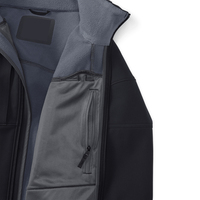 Veste Softshell Tactique Imperméable Noire Légère pour Homme, Idéale pour la Chasse et la Randonnée en Extérieur, avec Col Montant et Fermeture Éclair