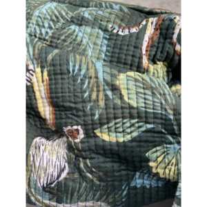 Bolso de algodón estilo bohemio con estampado de jungla y diseño de bosque, cierre de cremallera - Product Image 3