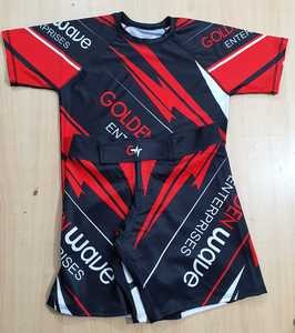เสื้อแขนสั้นระบายอากาศได้ดี ทรงสปอร์ต สำหรับศิลปะการต่อสู้ ผลิตจากโพลีเอสเตอร์/สแปนเด็กซ์ 280 กรัม ตัดเย็บแบบไร้ตะเข็บ - Product Image 2