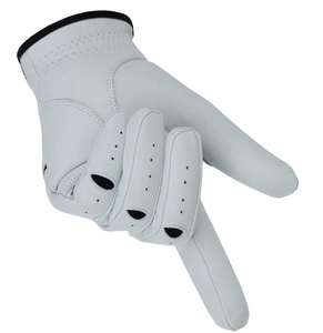 Guantes de golf unisex de cuero genuino suave de alta calidad con logotipo personalizado, guantes deportivos de mano lavables transpirables para exteriores - Product Image 2