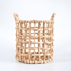 Contenedores de almacenamiento sostenibles, cestas de jacinto de agua natural para organizador de habitación, cesta biodegradable - Product Image 4