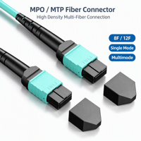 Cordon de brassage optique MPO vers LC SM, câble de fibre optique monomode, jumper optique 8 fibres, solution de réseau pour centre de données
