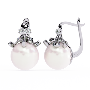 Gran oferta, pendientes de gota de perlas certificados IGI de oro de 14K y 18K clásicos románticos con piedras preciosas de diamante cultivadas en laboratorio, regalo para mujer - Product Image 2