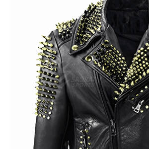 Chaqueta con tachuelas de cuero barata de nueva moda 2025, chaquetas de invierno de nuevo diseño más vendidas a un precio razonable - Product Image 5