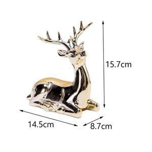 Superbe décor de table renne fini or, centre de table de vacances luxueux, élégant salon, bureau, fête, accent - Product Image 4