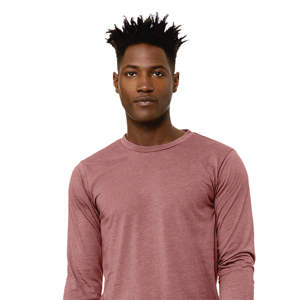 Airlume-Camiseta de manga larga Unisex, Camiseta de algodón peinado y anillo, 52% poliéster, 32, 48% oz Mauve, brezo CVC, 4,2 - Product Image 4