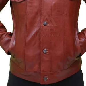 Vente en gros Streetwear extérieur Veste en cuir personnalisée hiver mode décontractée hommes Veste d'hiver en cuir - Product Image 6