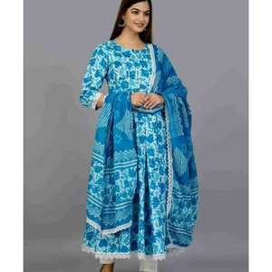 ชุดพิมพ์ kurta Dabu พร้อมกางเกงผ้าฝ้ายคอลเลกชันพิเศษใหม่เปิดตัว - Product Image 1