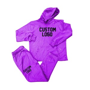 Conjunto de ropa deportiva para hombre de estilo americano de 2 piezas personalizado 100% Sudadera con capucha de algodón transpirable y sudadera para correr | Ropa deportiva de invierno informal - Product Image 4