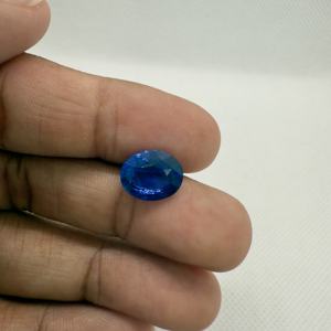 Piedras de zafiro azul de alta calidad, gemas naturales de Ceilán, piedras preciosas sueltas de corte escalonado ovalado, Gema Nalin de calidad importada con tratamiento térmico - Product Image 5