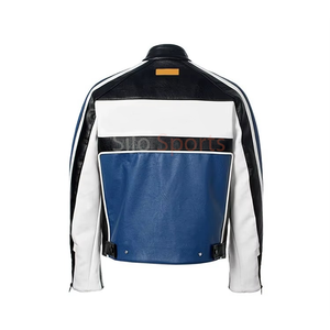 Chaqueta de Cuero para Motocicleta, Invierno 2025, OEM, Personalizada, para Hombre, Tallas Grandes, Resistente al Viento y al Agua, Alta Calidad, Tres Tonos, MOQ Bajo - Product Image 2