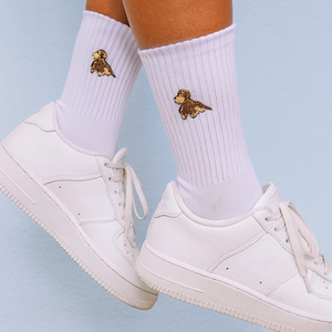 Chất Lượng Cao Vớ Cotton Siêu Đàn Hồi Thêu Tùy Chỉnh Crew Người Đàn Ông Phụ Nữ Vớ Thể Thao - Product Image 3