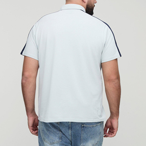 เสื้อโปโลสำหรับผู้ชายเสื้อโปโลผ้าคอตตอนสีบล็อก100% เสื้อโปโลแบบปรับแต่งได้เสื้อโปโลทรงหลวมระบายอากาศได้ดี - Product Image 5