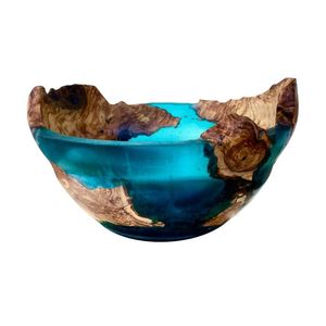 Cuenco hecho a mano al mejor precio, resina decorativa y madera, ensalada de arroz, vajilla creativa de resina para frutas, Decoración de mesa a la venta - Product Image 2
