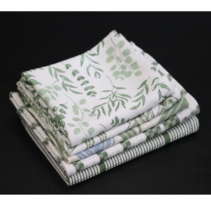 Serviette de cuisine imprimée florale Ensemble de serviettes de cuisine douces pour cadeau Serviette de cuisine écologique au prix le plus bas - Product Image 5