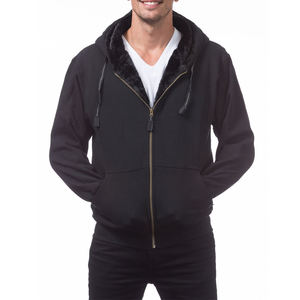 Sudadera con capucha de forro polar reversible y térmica con cremallera completa para hombre Pro Club Chaquetas con cremallera de forro polar y sudadera térmica con cremallera - Product Image 5