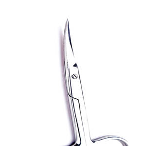 Tijeras para cutículas de manicura de estilo ruso de alta calidad, punta fina curvada, acero inoxidable, tijeras rectas de belleza, curvas afiladas - Product Image 4