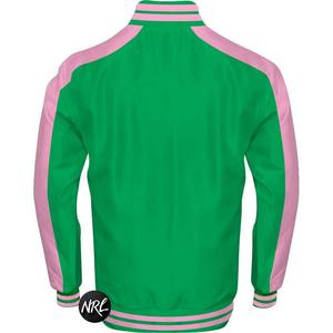 Chaquetas universitarias de satén informales para hombre con mangas estilo Letterman de béisbol con bordado de chenilla de alta calidad personalizadas al por mayor - Product Image 6