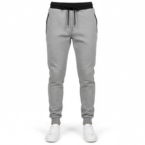 Men's Lightweight Distressed Casual Canvas <b>Slim</b> Fit <b>Joggers</b> Performance Sweatpants with Drawstring Closure - Product Image 1