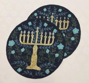 Hot Selling Eco-Friendly Luxury Floral Beaded <b>Table</b> <b>Mat</b> Charger Plate Place <b>Mats</b> for Home Wedding Parties Festive Decor - Product Image 3