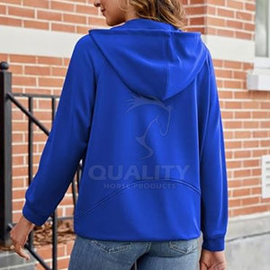 เสื้อฮู้ดมีซิปครึ่งตัวสำหรับผู้หญิงเสื้อผ้าแนวสตรีทสไตล์ลำลอง - Product Image 4