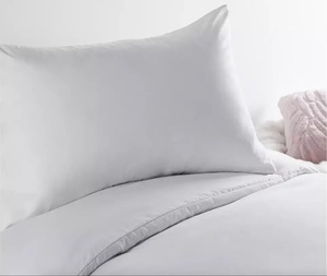 Zadetex Ensembles de literie en satin 100% coton Toucher de soie Facile à nettoyer et respirant pour les propriétaires blancs Locations Hôtels - Product Image 1