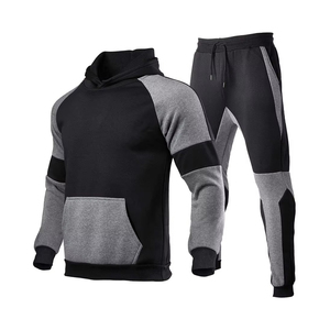 Conjunto Deportivo de Invierno para Hombre, Talla Grande, con Capucha, para Gimnasio y Uso Diario, Ligero, 100% Algodón, Elástico en Cuatro Direcciones - Product Image 1