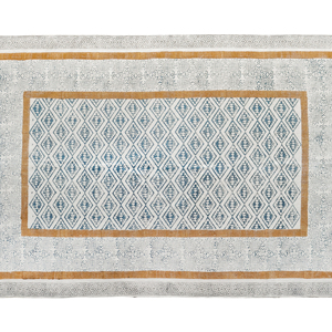 Rajasthani Designer Pattern 100% Coton Tressé À La Main Pet Friendly Tapis Antidérapants Belle Bordure Marron Motif 4x6 Pieds Voiture - Product Image 1
