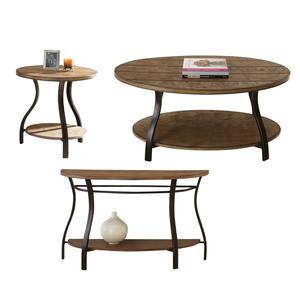 Table basse moderne et écologique pour salon et chambre à coucher, design simple, meubles en métal et en bois pour la maison - Product Image 3