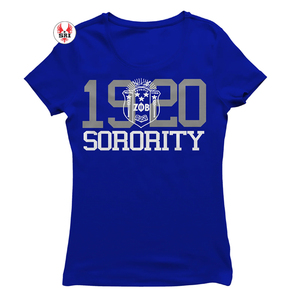 เสื้อยืดสำหรับผู้ชายเสื้อลาย Zeta phi Beta มีตัวอักษรกรีกปักโลโก้ตามสั่ง - Product Image 2