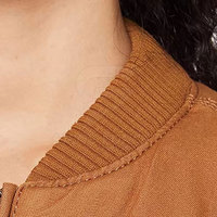 Nouvelle arrivée : veste bomber pour femme, hiver, fermeture éclair sur le devant, col montant, doublure en nylon respirant, design élégant pour un style streetwear