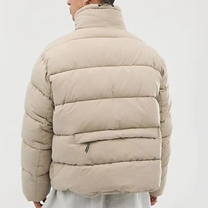 Chaqueta de Plumón Personalizada para Hombre, Cortavientos de Invierno, Color Beige, Ropa Exterior de Moda, Fabricante Mayorista OEM - Product Image 2