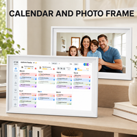 Calendrier familial numérique intelligent WiFi personnalisé de 15,6 pouces avec écran tactile, planificateur électronique, tableau des tâches et cadre photo pour la maison