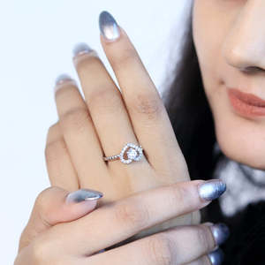 แหวนเพชรรูปหัวใจซิลเวอร์โซลิแทร์ ซาร์กัน - Product Image 2