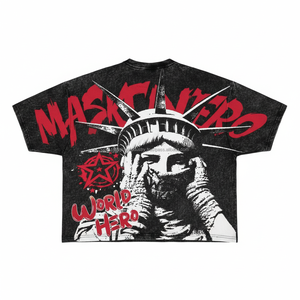 High Quality Eco-Friendly Heavyweight Boxy Oversized Streetwear T-<b>Shirt</b> Custom Screen Print Heavy Cotton Cropped Graphic <b>Men</b> - Product Image 6