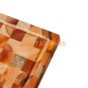 Hình chữ nhật Keo Gỗ và tre nhà bếp thớt và khối với rãnh cạnh - Product Image 3