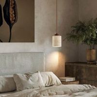 Lampe suspendue au fil de fer en travertin jaune, style Wabi-sabi, design moderne, pour chambre à coucher, bar, ou gîte
