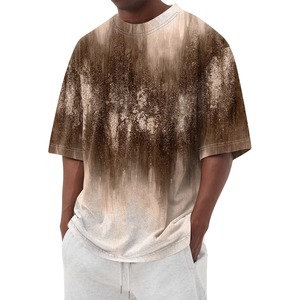 T-shirt d'été à manches courtes pour hommes minimaliste demi-manches haut décontracté ample 100% coton haute qualité Street-wear - Product Image 5