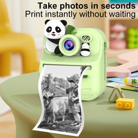 Cámara Digital Instantánea para Niños, Pantalla IPS de 2.4 Pulgadas, Lente Dual, Cámara para Selfies, Impresora Térmica sin Tinta para Niños