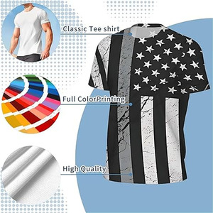 Logo personnalisé T-shirt d'été pour hommes tissé 100% coton coupe ample demi-manches col rond-Tendance décontractée pour la jeunesse par robe de sport - Product Image 4