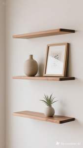 Ensemble d'étagères murales en bois élégantes, fabrication artisanale, qualité supérieure, prix d'usine bas - Product Image 2