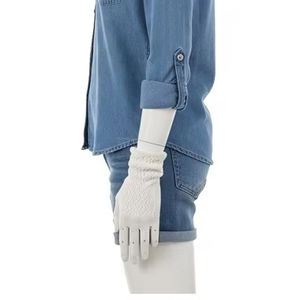 Mezcla de algodón transpirable Guantes de uso diario Tela elástica suave Ligero Lavable Reutilizable Cómodo Guantes de protección de manos - Product Image 2